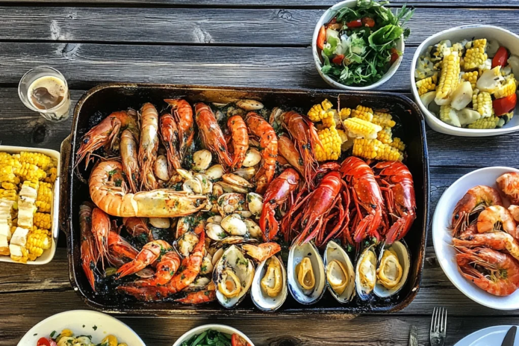 What does seafood boil contain?