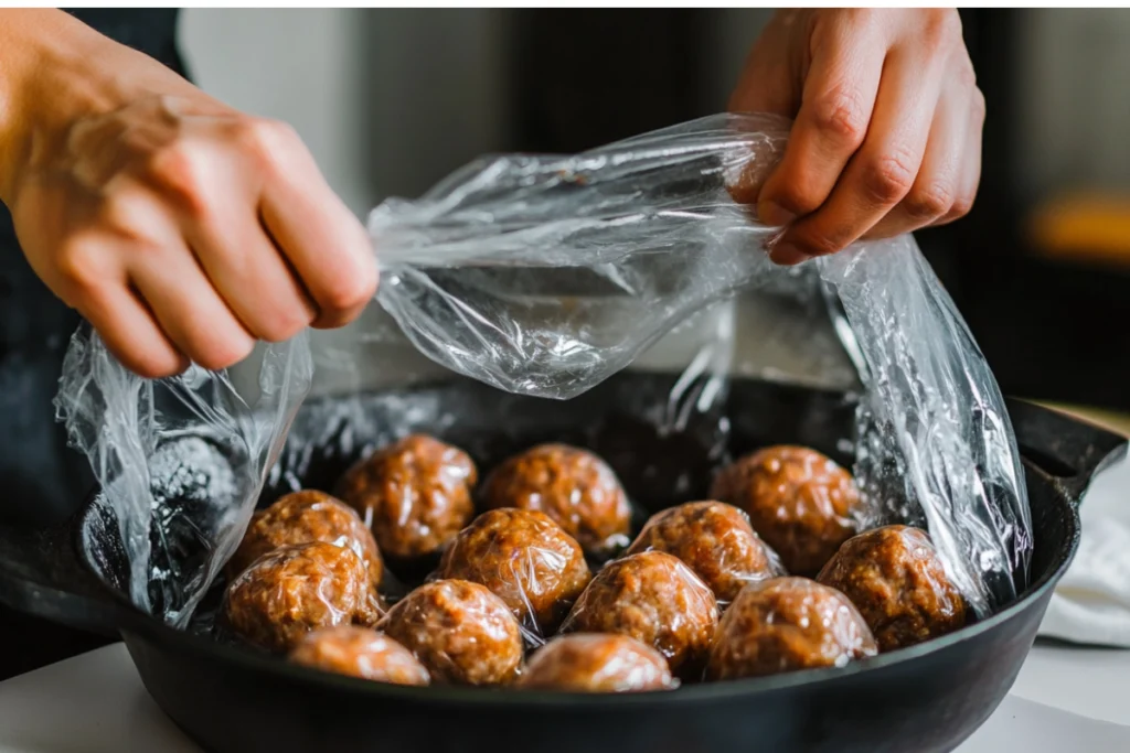 How to reheat frozen cooked meatballs?