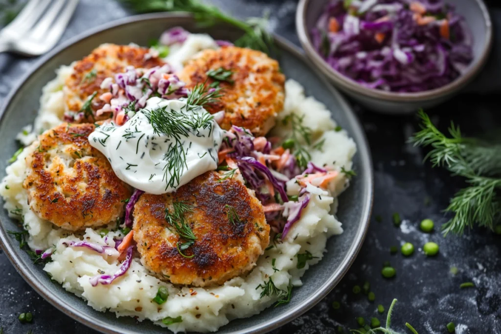 What do you eat with salmon patties?