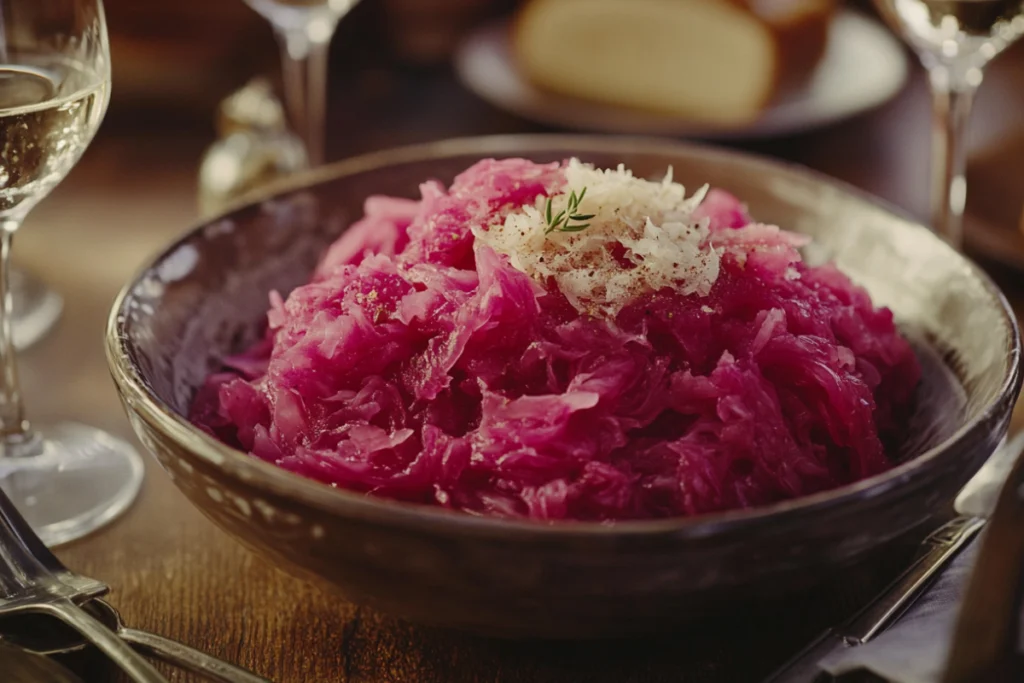 What does red cabbage go well with?