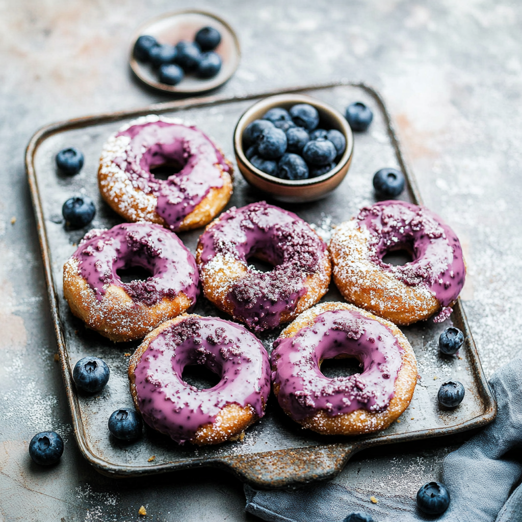 Baked Blueberry Donuts