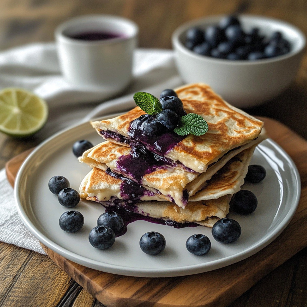 Blueberry Breakfast Quesadilla