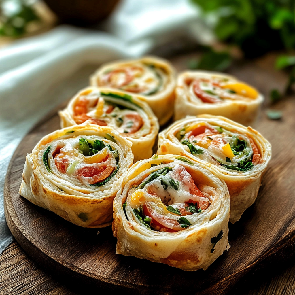 Fresh Vegetable Tortilla Roll Ups