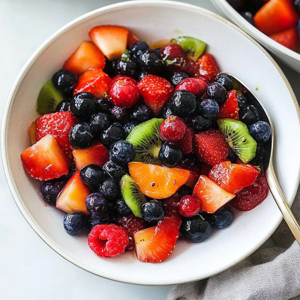 Fruit Salad with Honey Lime Dressing