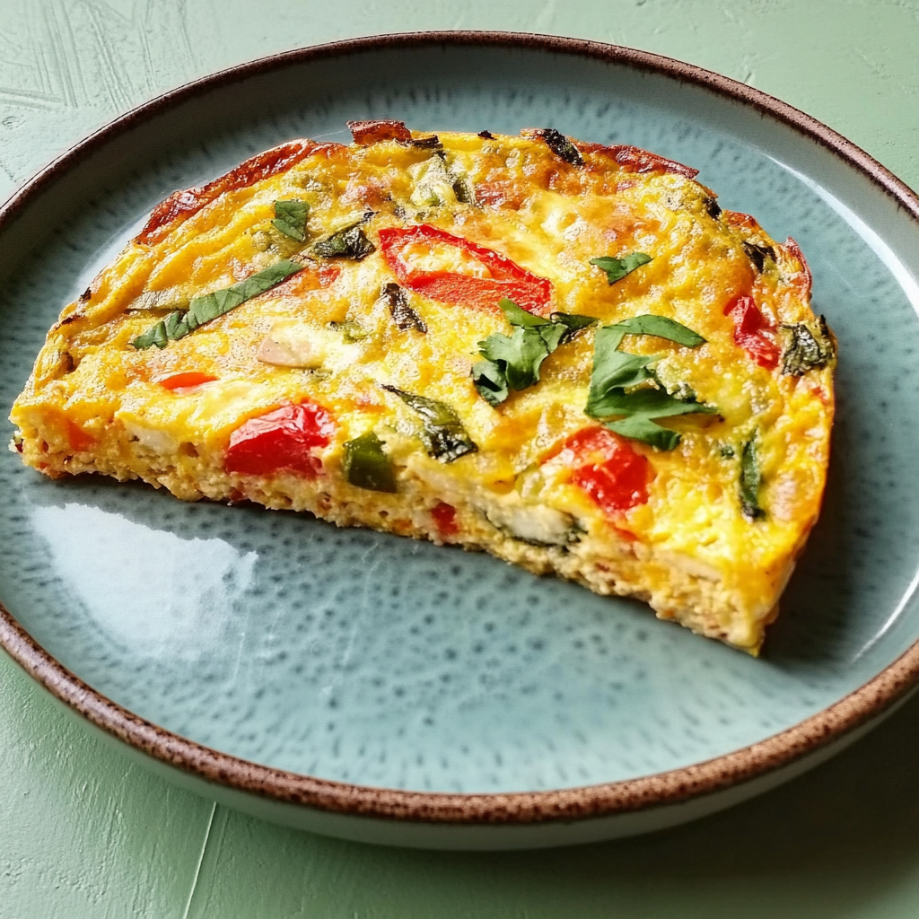 Quinoa Frittata With Roasted Red Peppers and Manchego