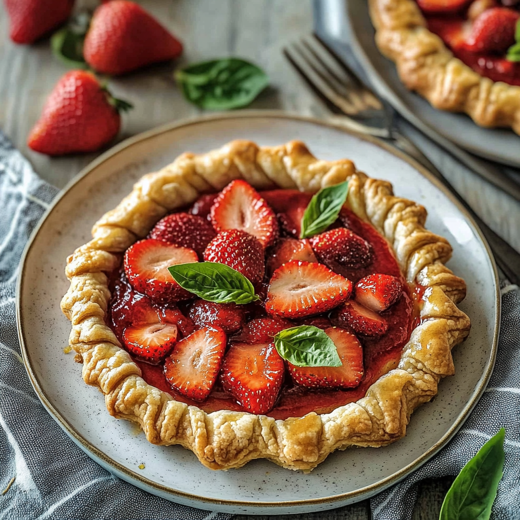 SUMMER Mini Strawberry Basil Galette