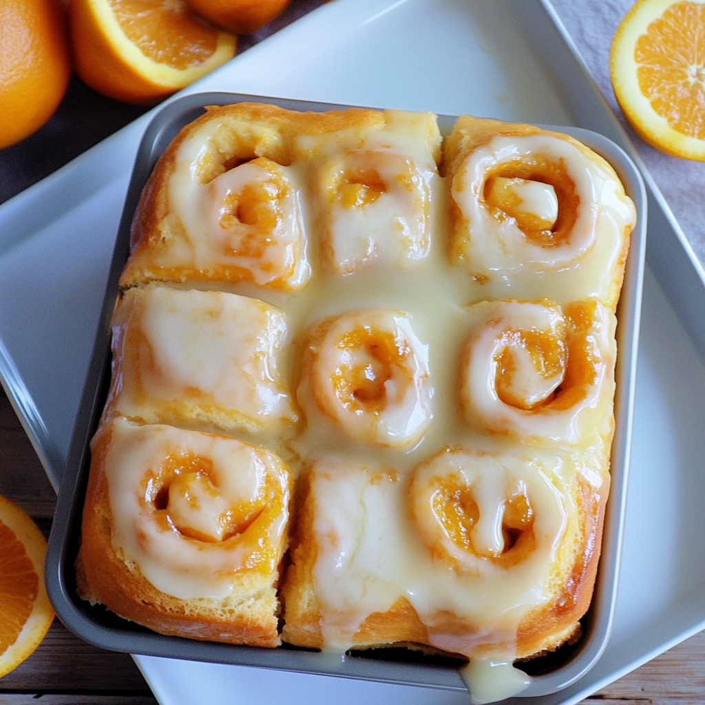 SUMMER Orange Glazed Butterflake Rolls
