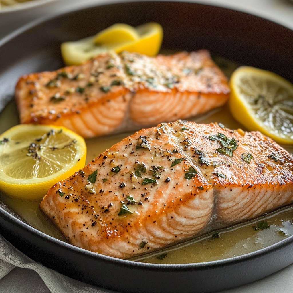 Salmon with Garlic Lemon Butter