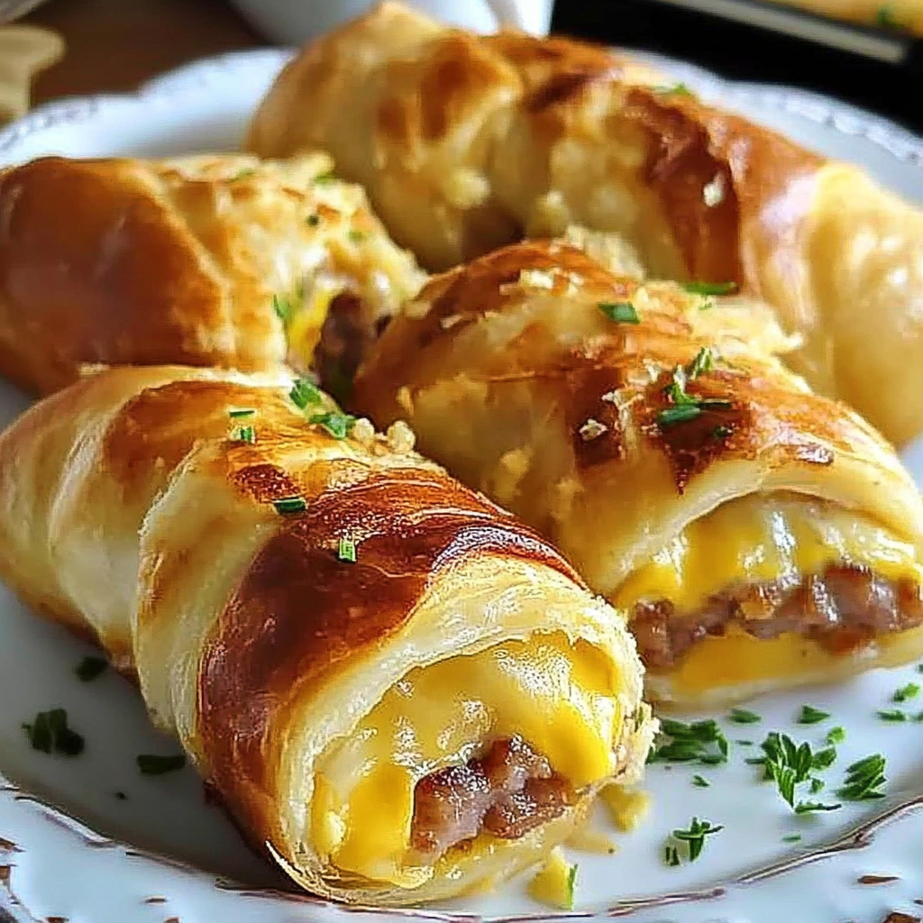 Sausage Egg and Cheese Breakfast Roll-Ups