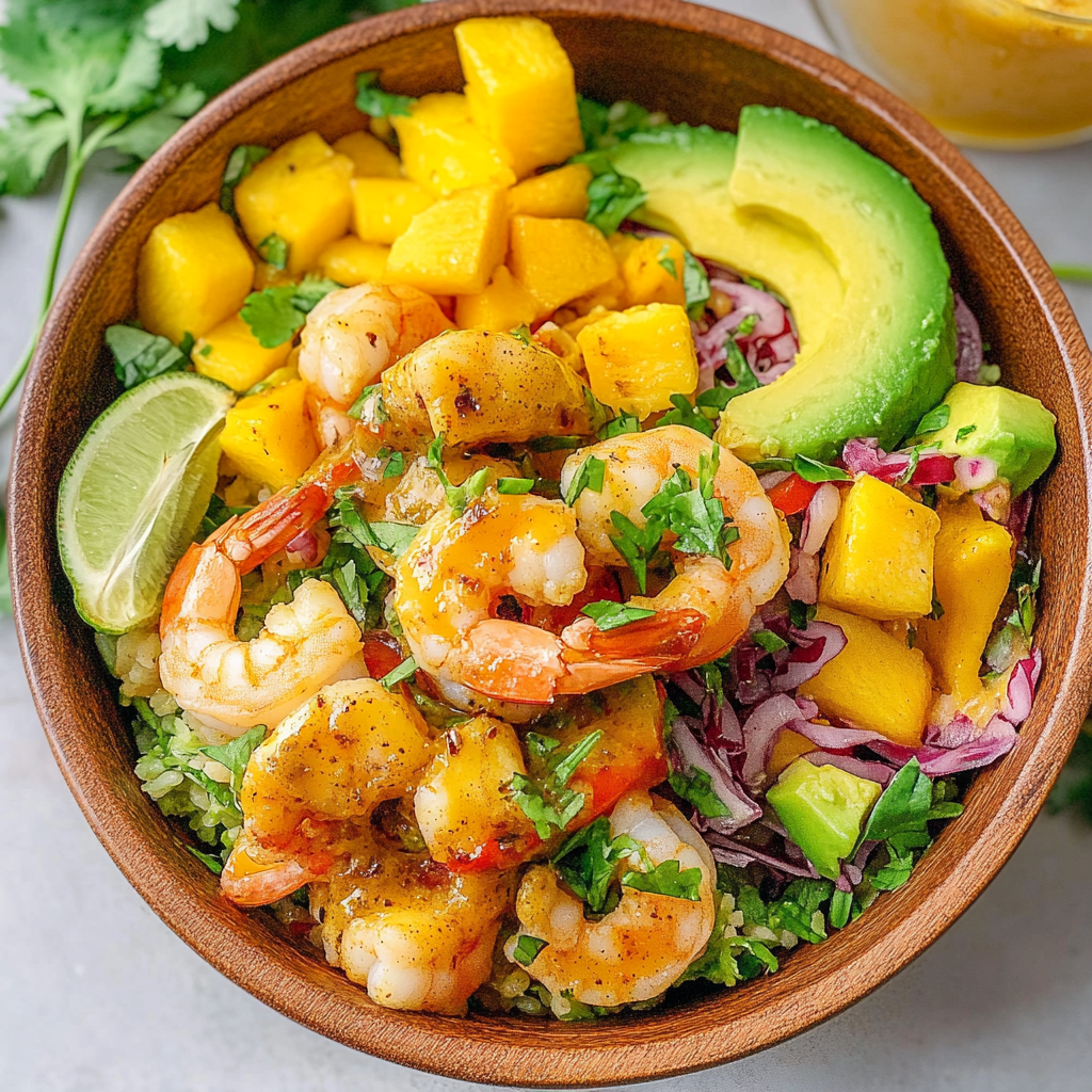 Shrimp Avocado Mango Bowls
