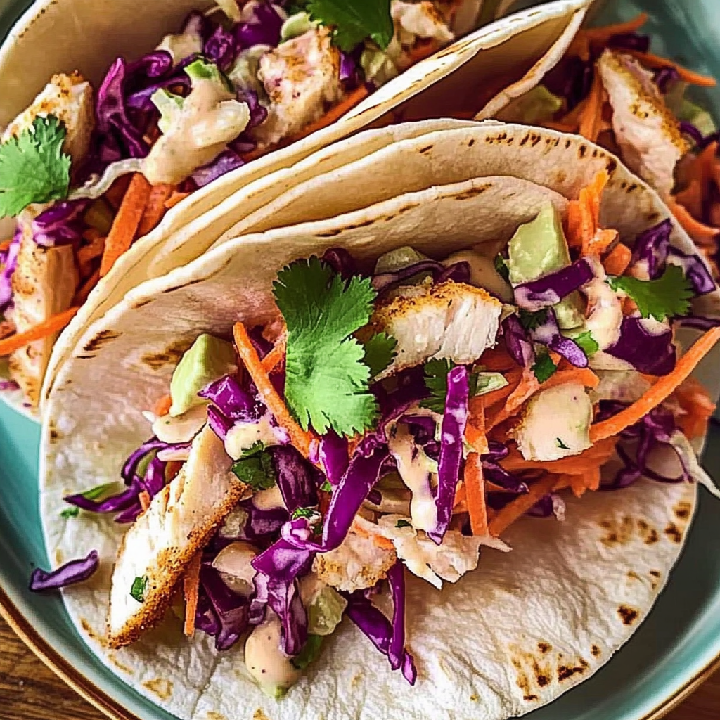 Summer Fish Tacos with Cabbage Slaw