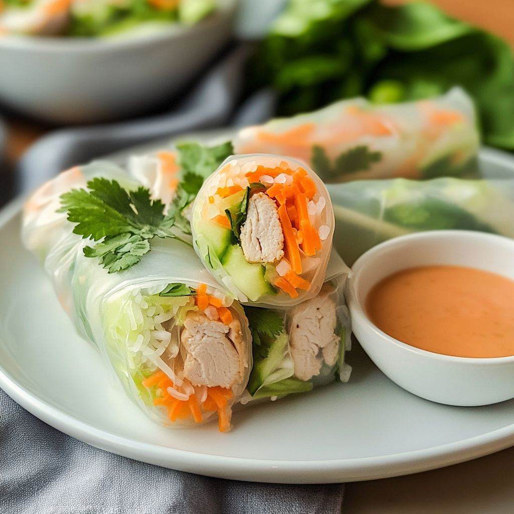 Vietnamese Summer Rolls with Chicken