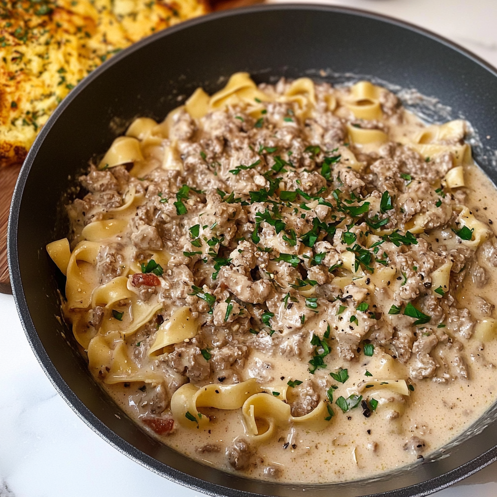 beef stroganoff with ground beef