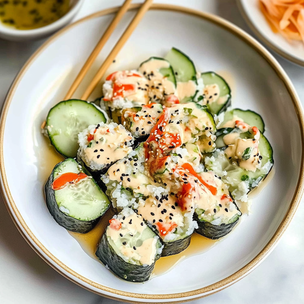 california roll cucumber salad