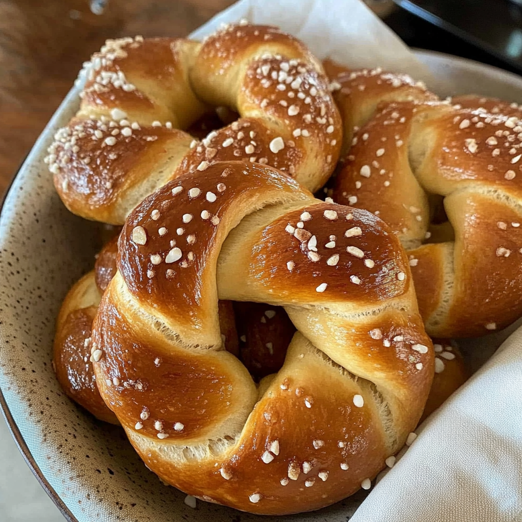 homemade soft pretzels