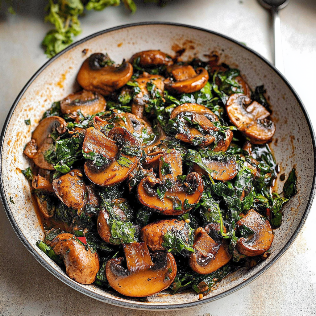 spinach and mushroom recipes
