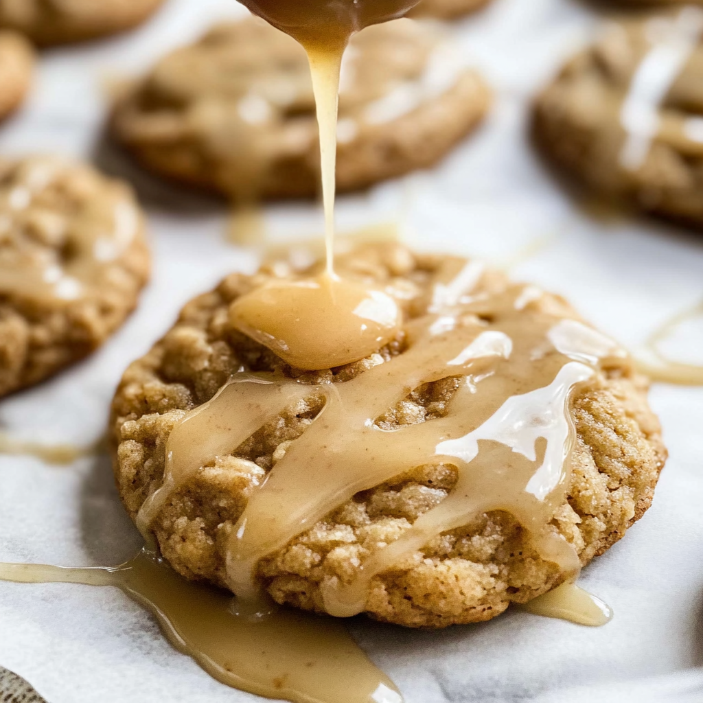 Apple Cinnamon Cookies with Maple Glaze