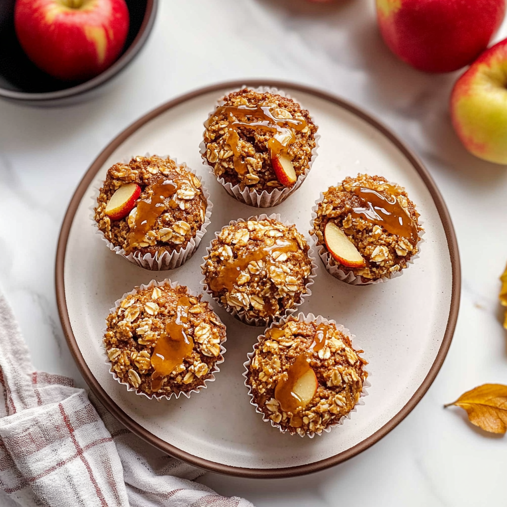 Apple Cinnamon Oat Muffins (Healthy)