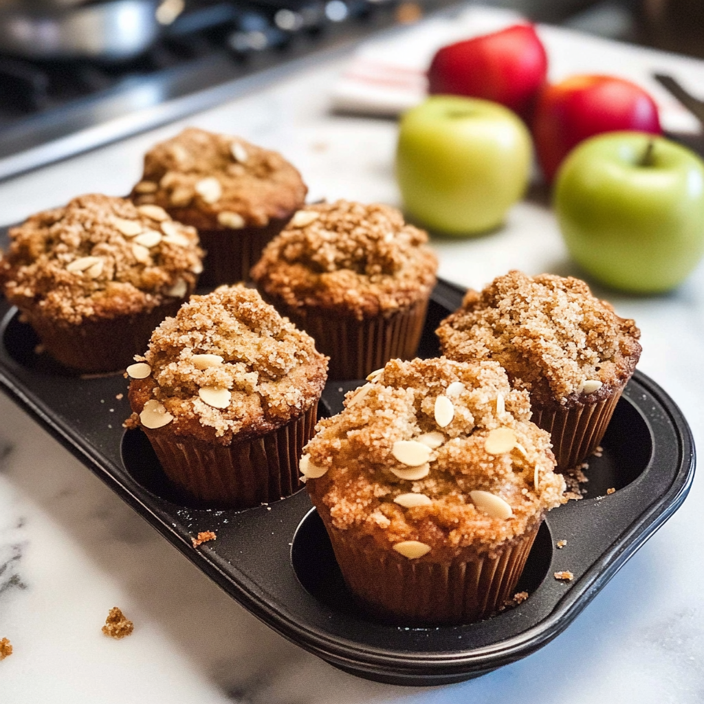 Apple Muffins with Crumb Topping