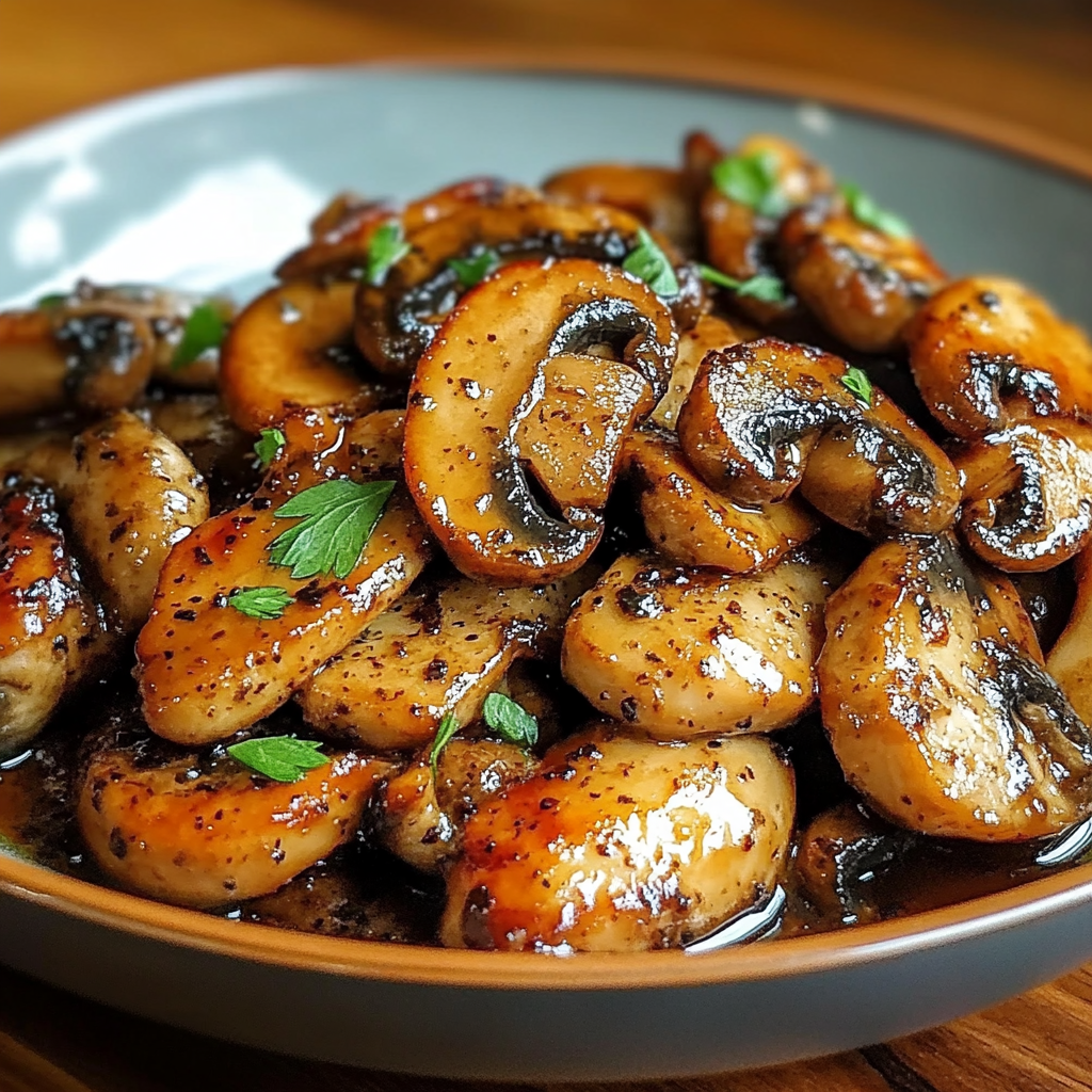 Black Pepper Chicken with Mushrooms