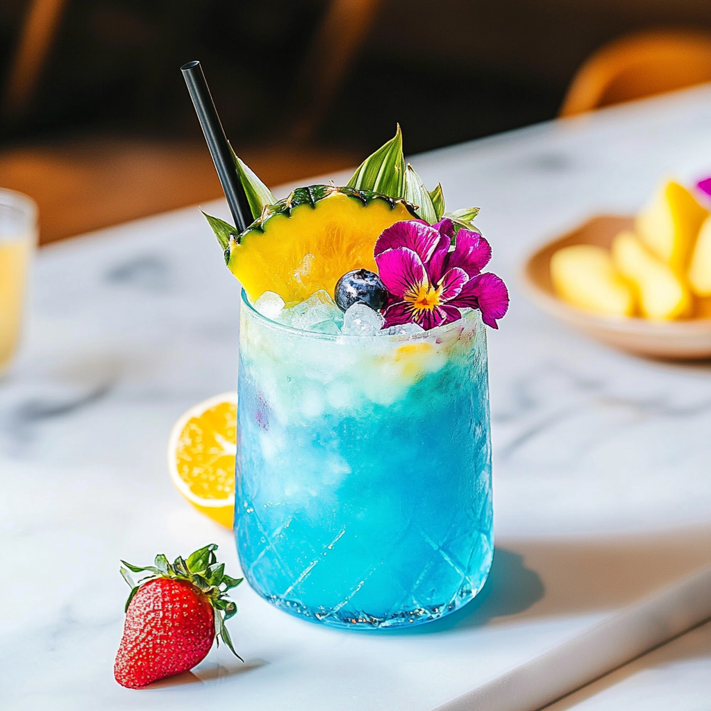 Blue Hawaiian Mocktail (non‑alcoholic)