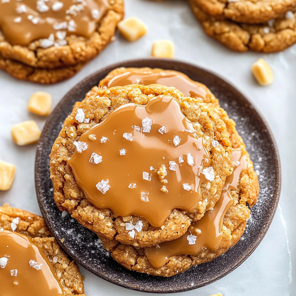 Caramel Oatmeal Cookies - The Salted Sweets