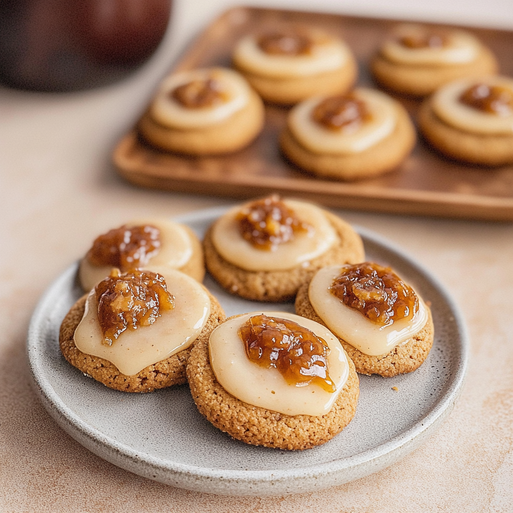 Caramel Stuffed Apple Cider Cookies