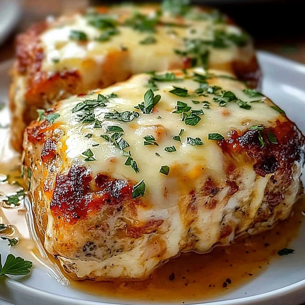 Chicken Meatloaf: Garlic Parmesan Flavor