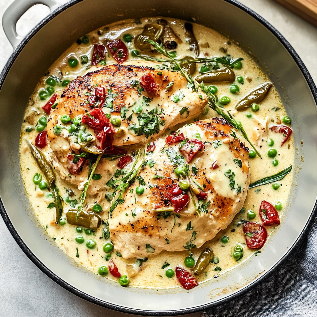 Creamy Pepperoncini Chicken Skillet