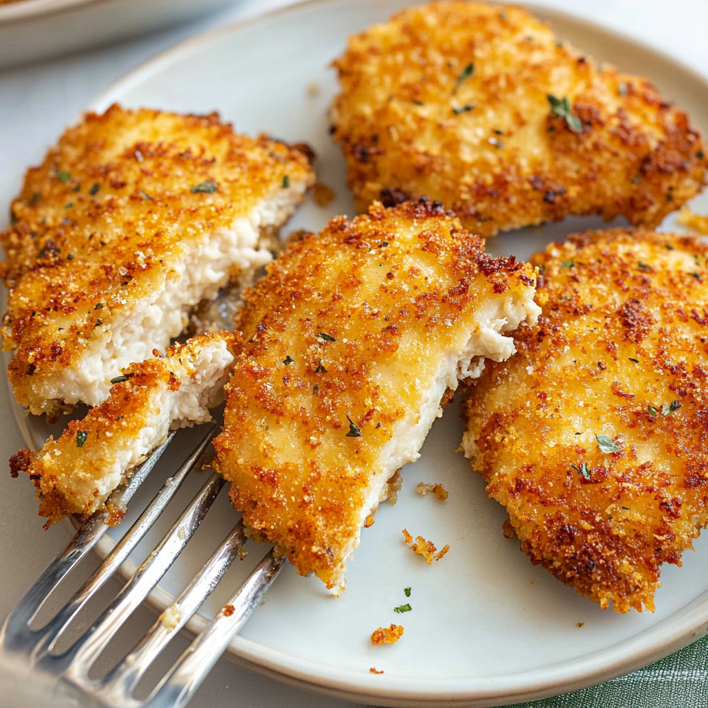 Crispy Air Fryer Parmesan Crusted Chicken Recipe