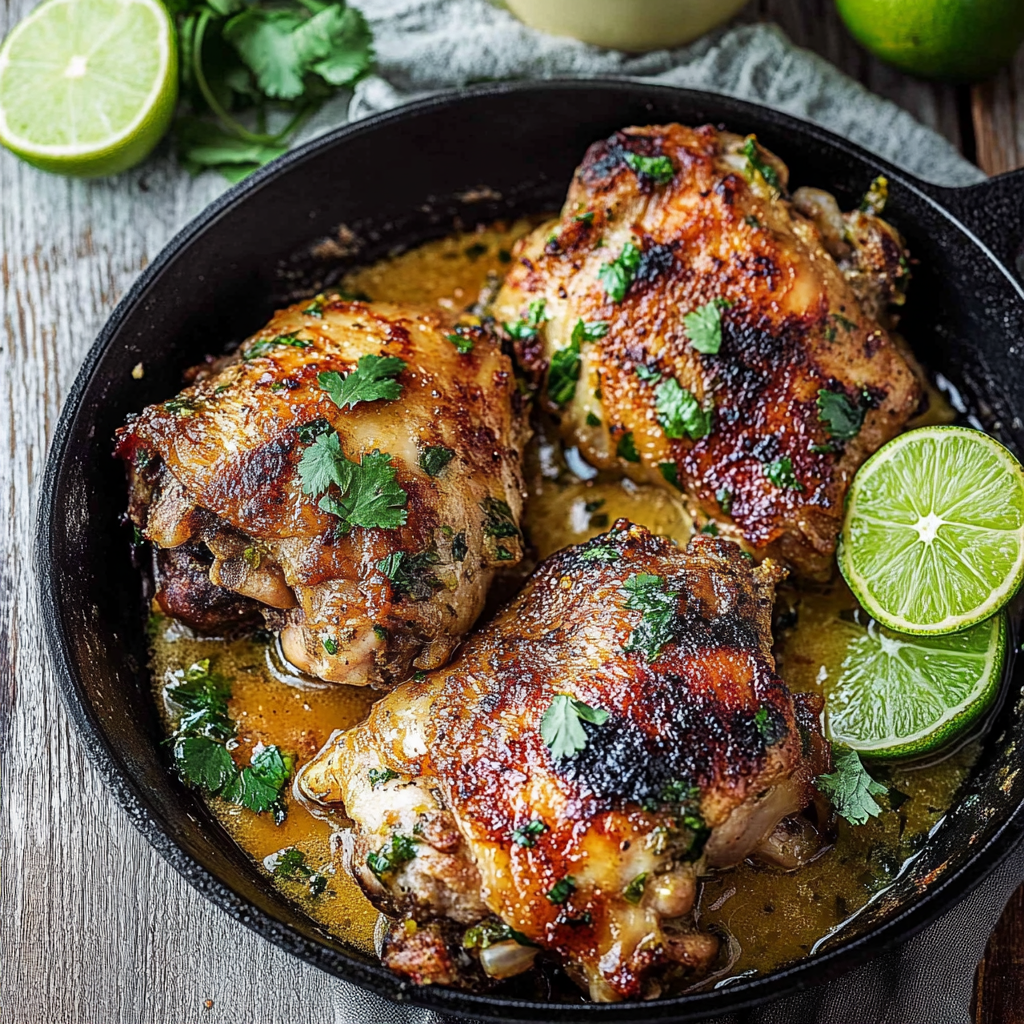 Crispy Cilantro Lime Chicken Thighs