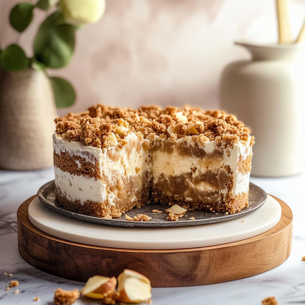 Fall Desserts: Apple Crisp Cheesecake