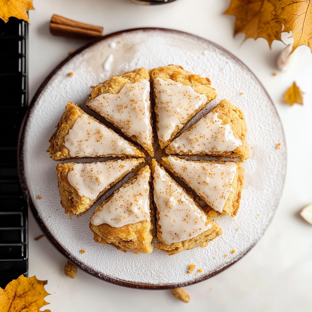 Fall Desserts: Chai Scones with Maple Glaze