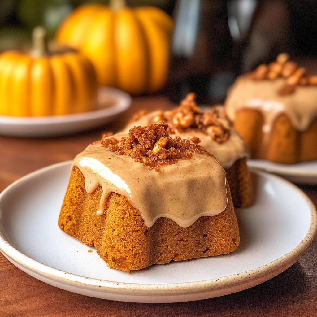 Fall Desserts: Mini Pumpkin Spice Latte Bundt Cakes