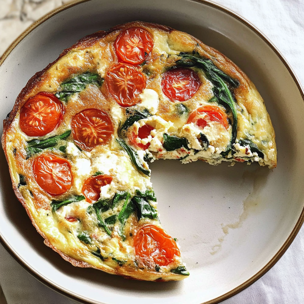 Frittata Recipe: Sheet Pan Spinach & Tomato