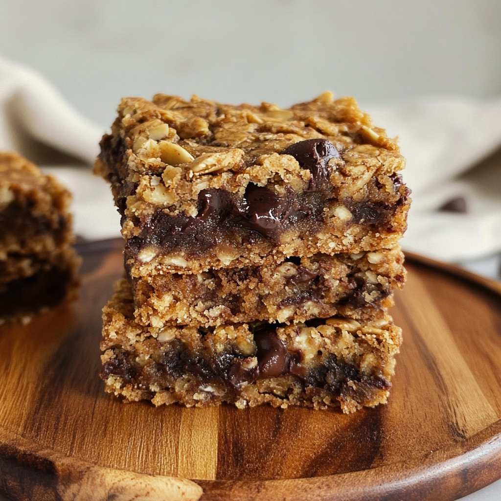 Healthy Chocolate Chip Oatmeal Bars Recipe
