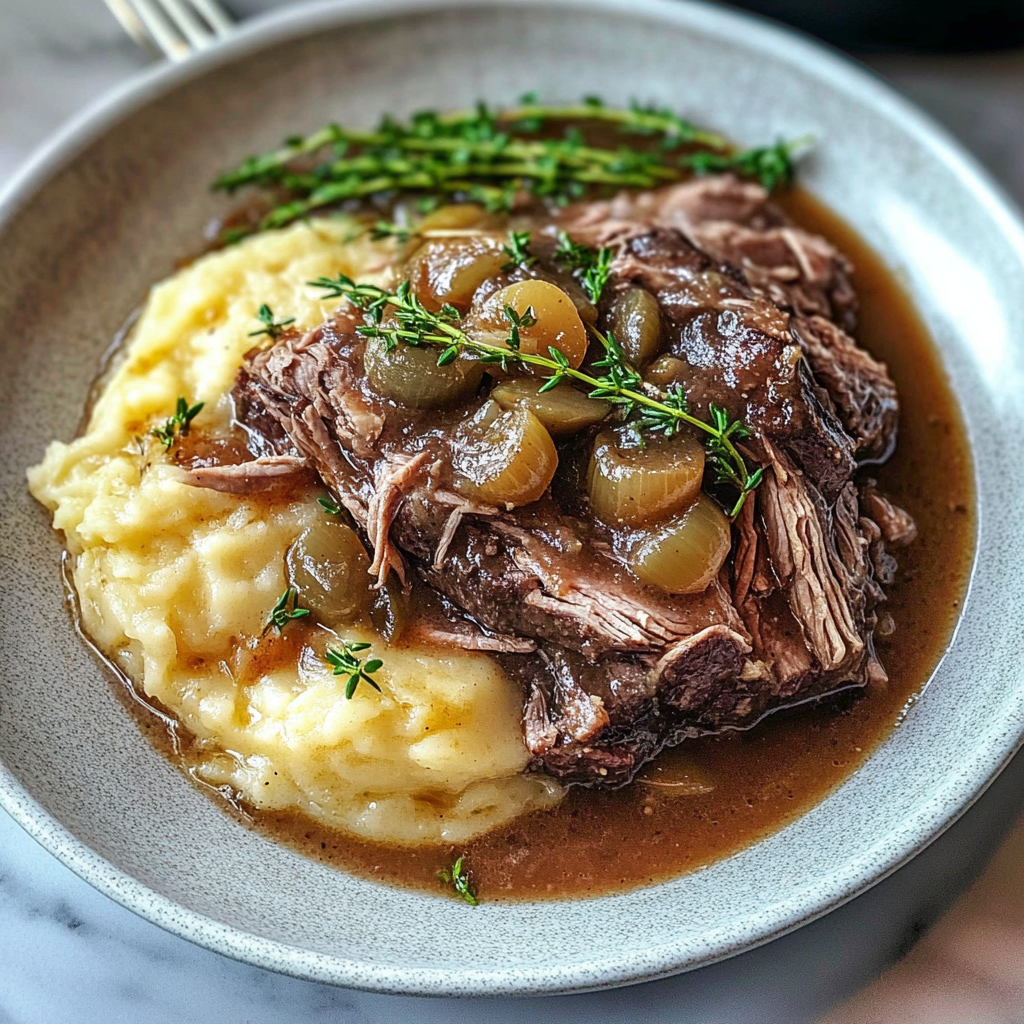 Hearty Instant Pot French Onion Pot Roast Recipe