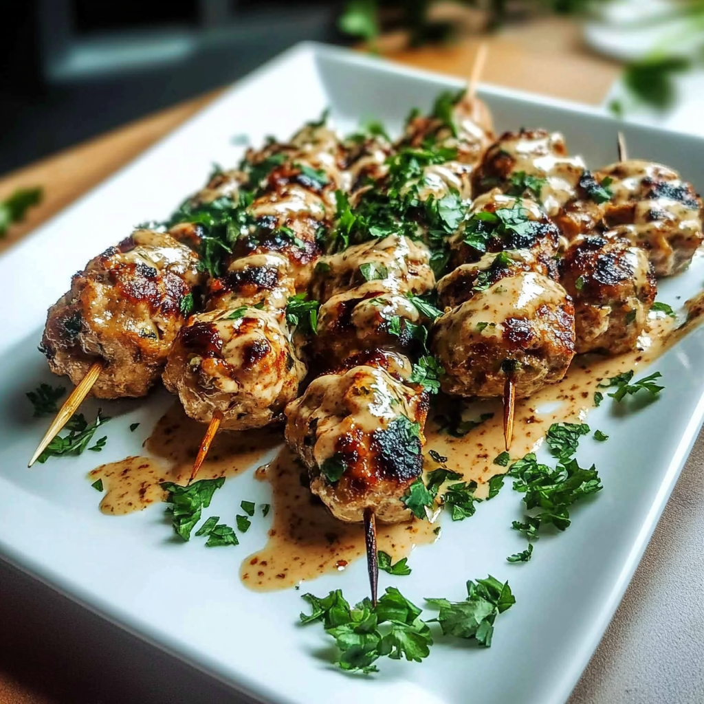 Irresistible Chicken Kofta with Creamy Garlic Yogurt Sauce Recipe!