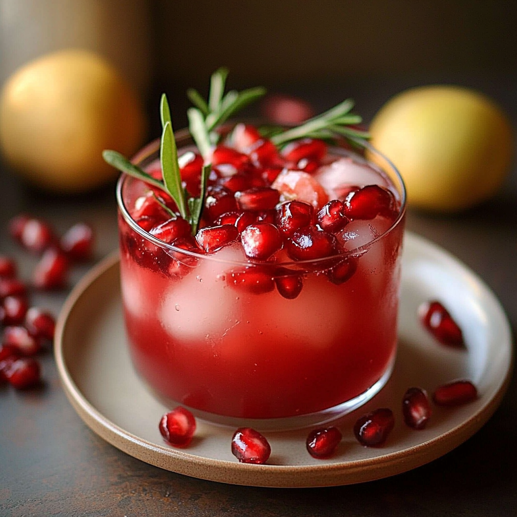 Pomegranate Lime Basil Spritz