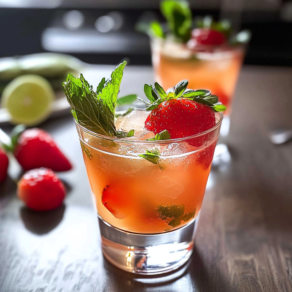 Strawberry Lime Mocktini