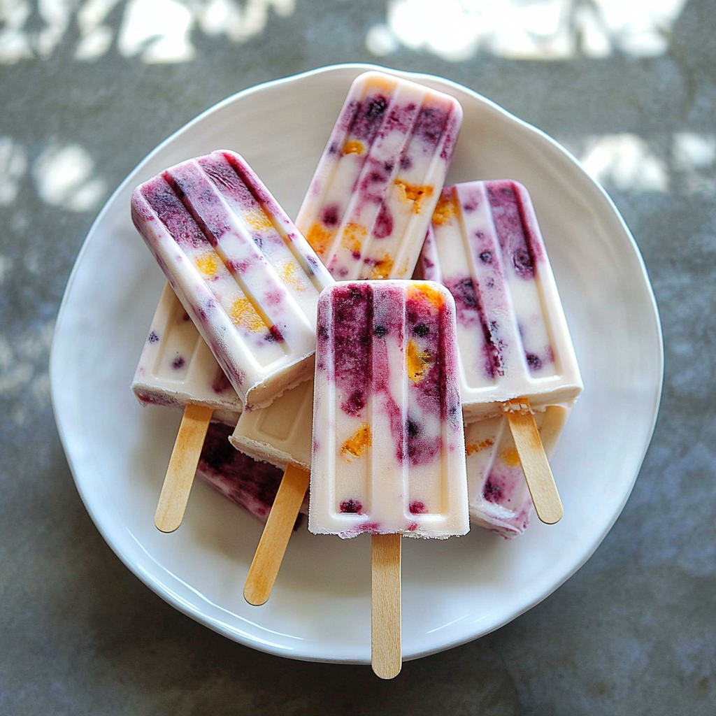 Summer Snacks: Blackberry, Pineapple and Coconut Swirl Italian Ice Pops