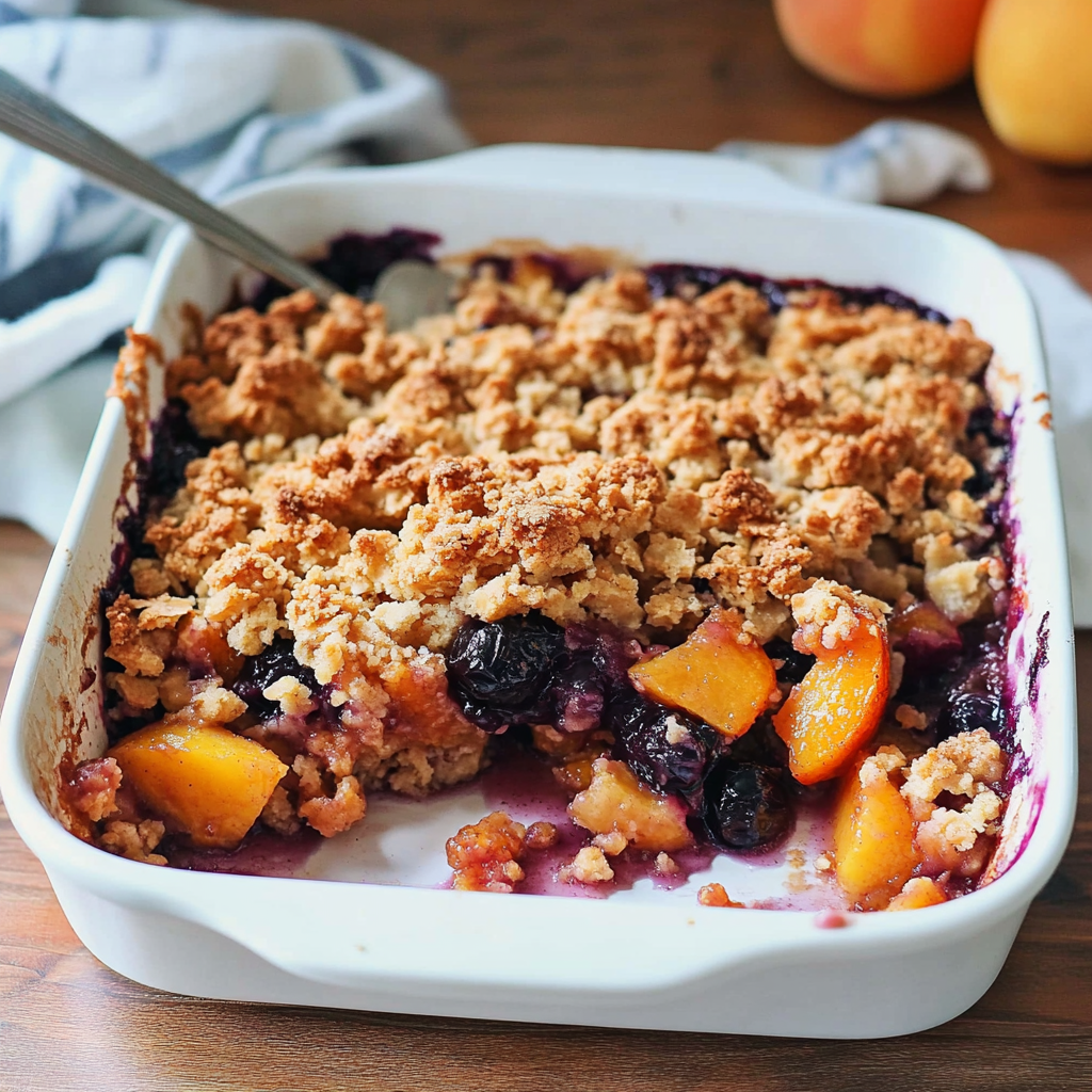 Summer Snacks: Blueberry Peach Crumble