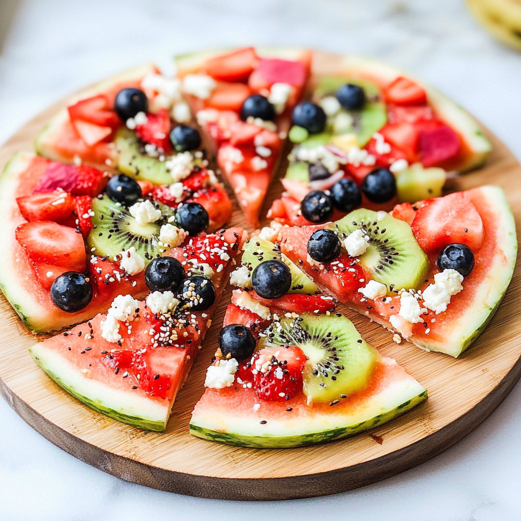 Summer Snacks: Healthy Watermelon Fruit Pizza