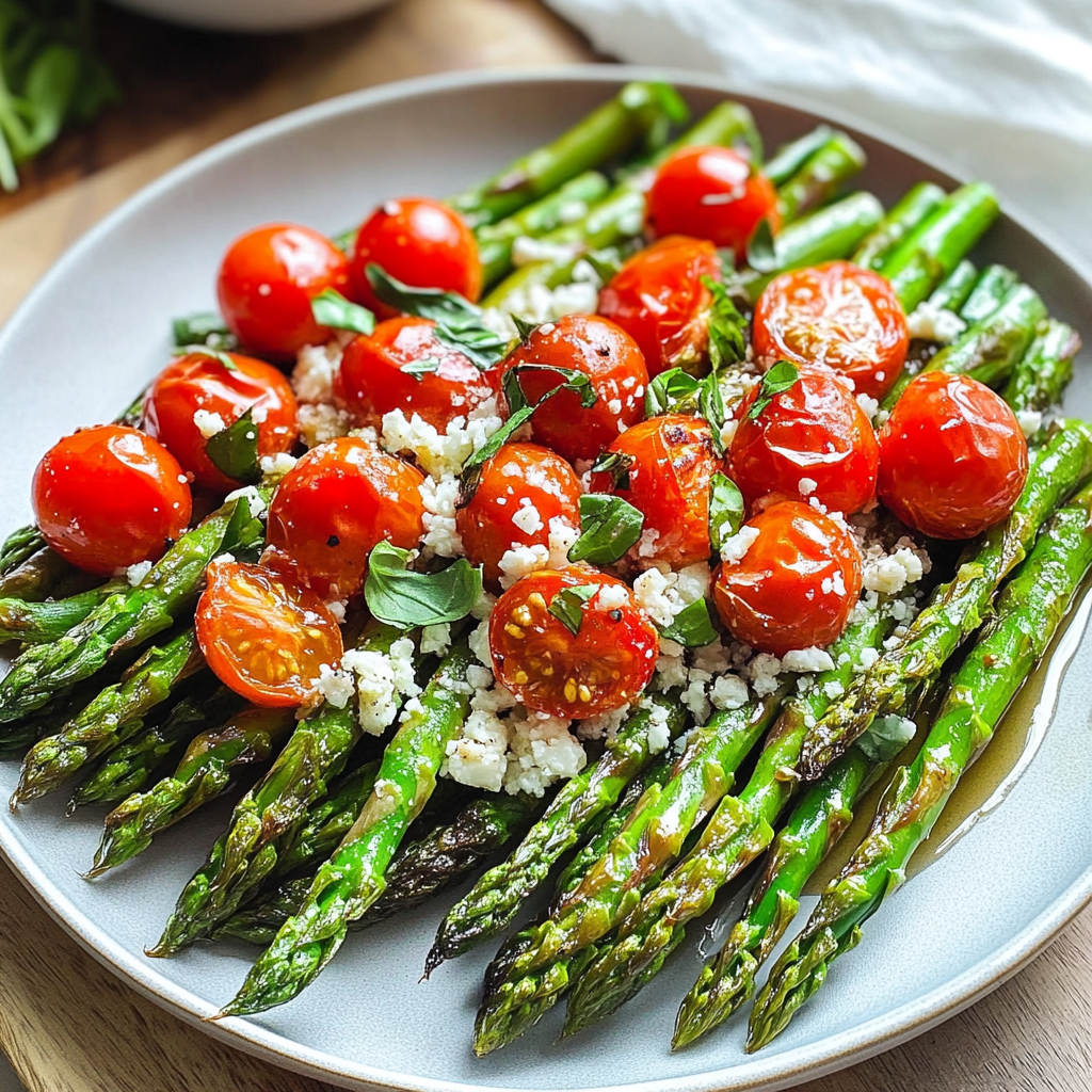 Summer Snacks: Roasted Asparagus with Tomatoes