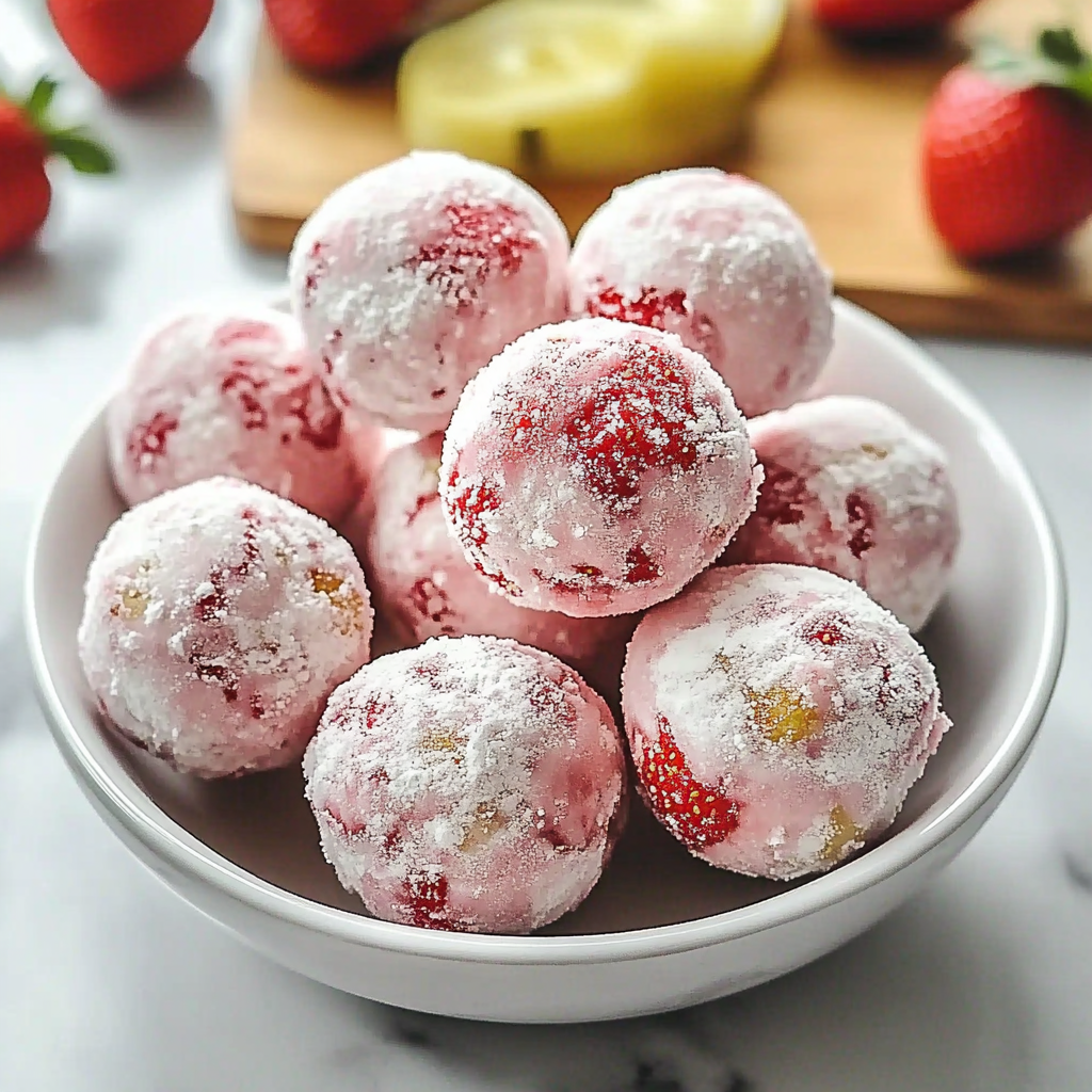 Summer Snacks: Strawberry Shortcake Energy Bites
