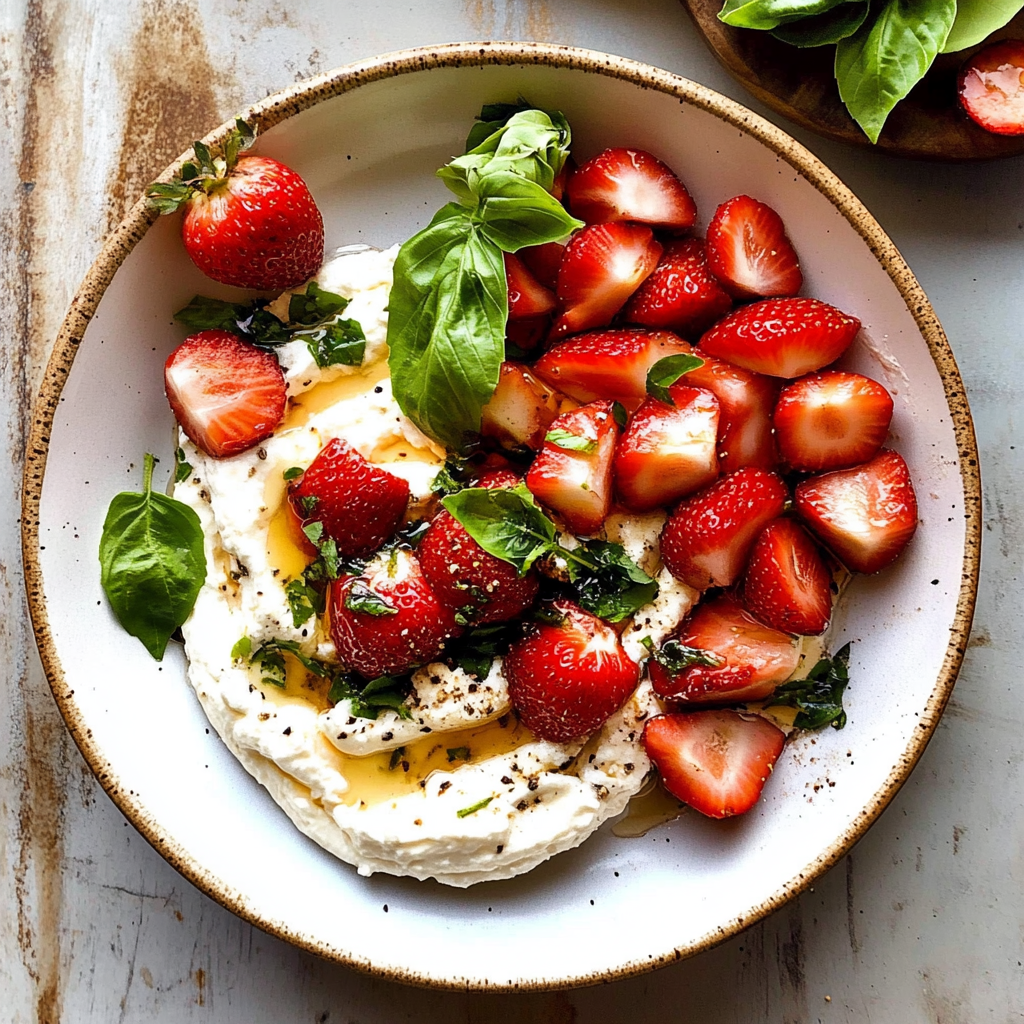 Summer Snacks: Whipped Feta with Strawberries