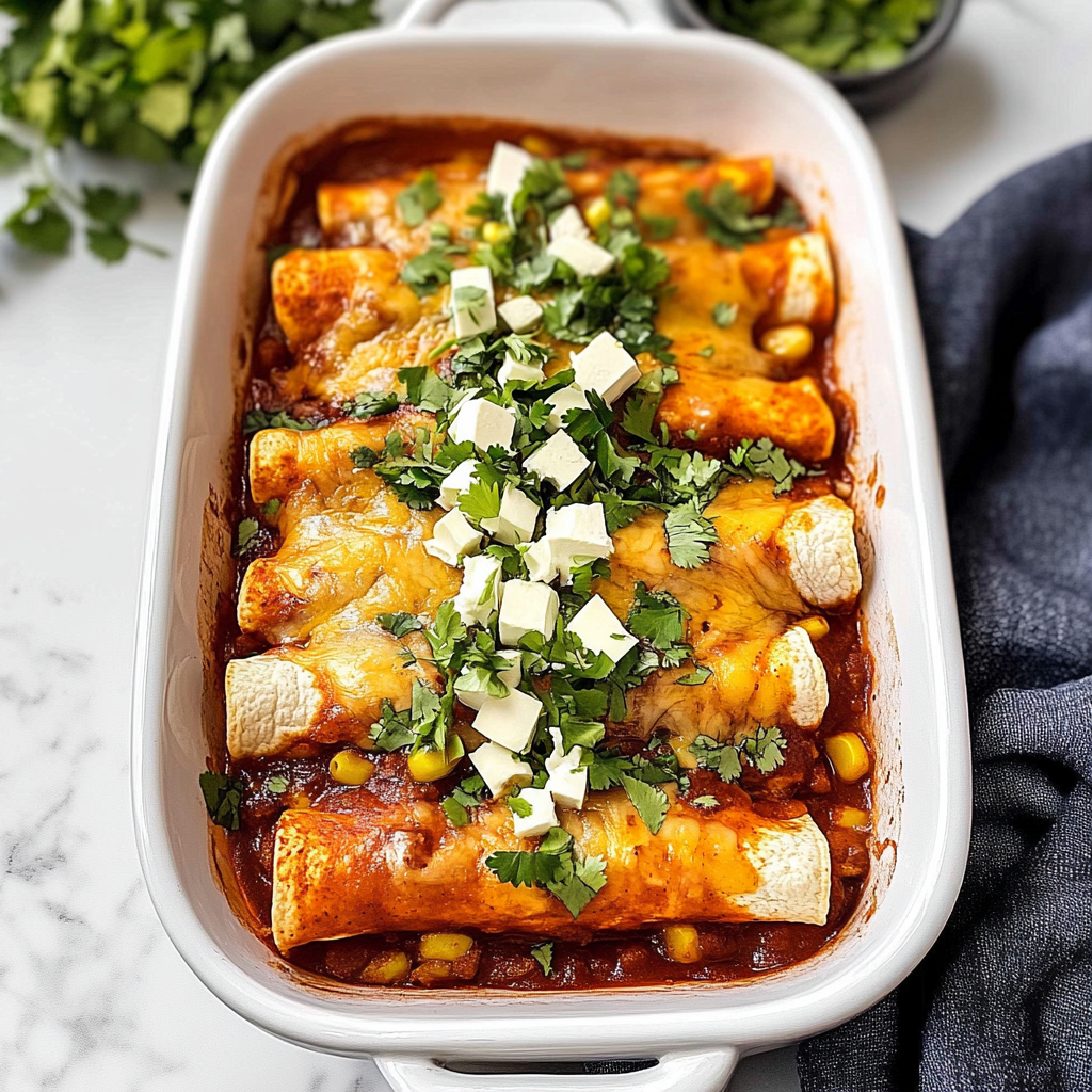 Bean and Cheese Enchiladas