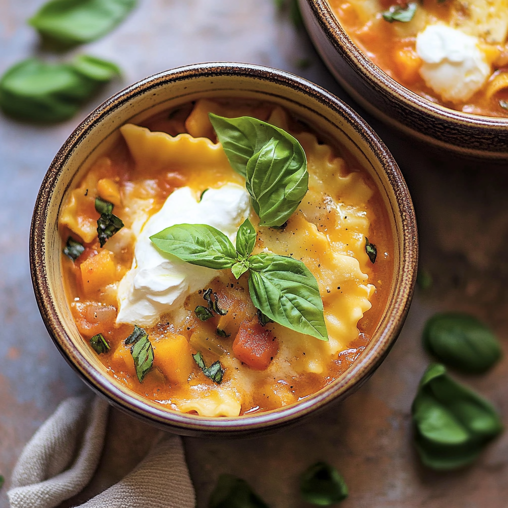 Butternut Squash Lasagna Soup