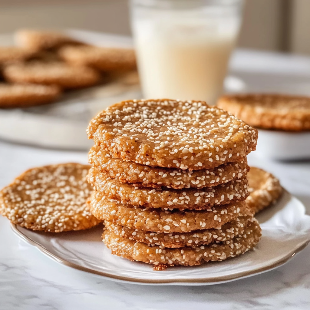 Buttery Honey Sesame Cookies