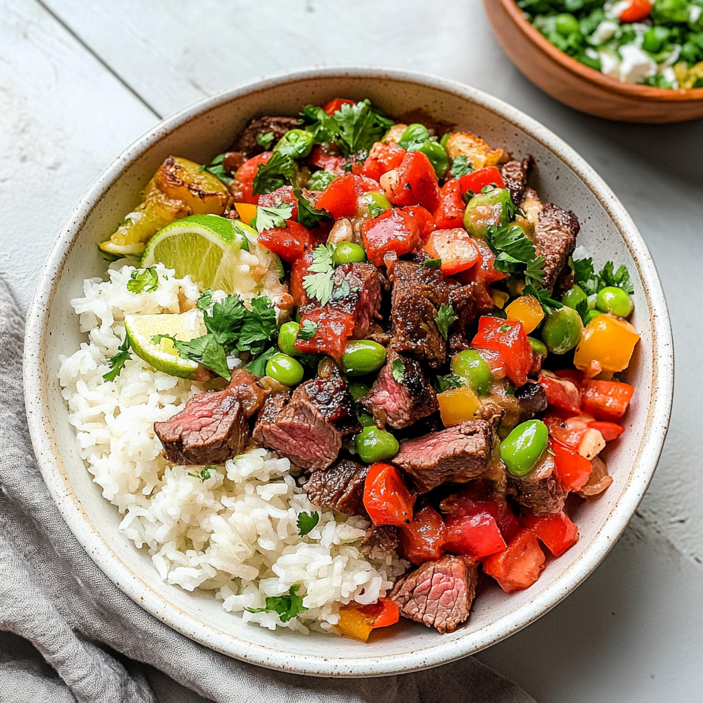 Cilantro Lime Steak Bowls